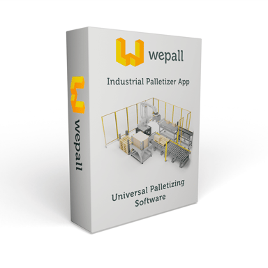 Hier sehe wir die WEPALL Universal Palletizing Software for Industrial Robots